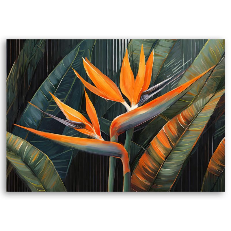 Obraz do salonu Feeby Pomarańczowe Rośliny Natura 100x70 cm 1szt