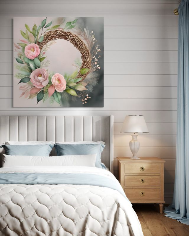Obraz do salonu Feeby Różowe Kwiaty Abstrakcyjne 60x60 cm 1szt