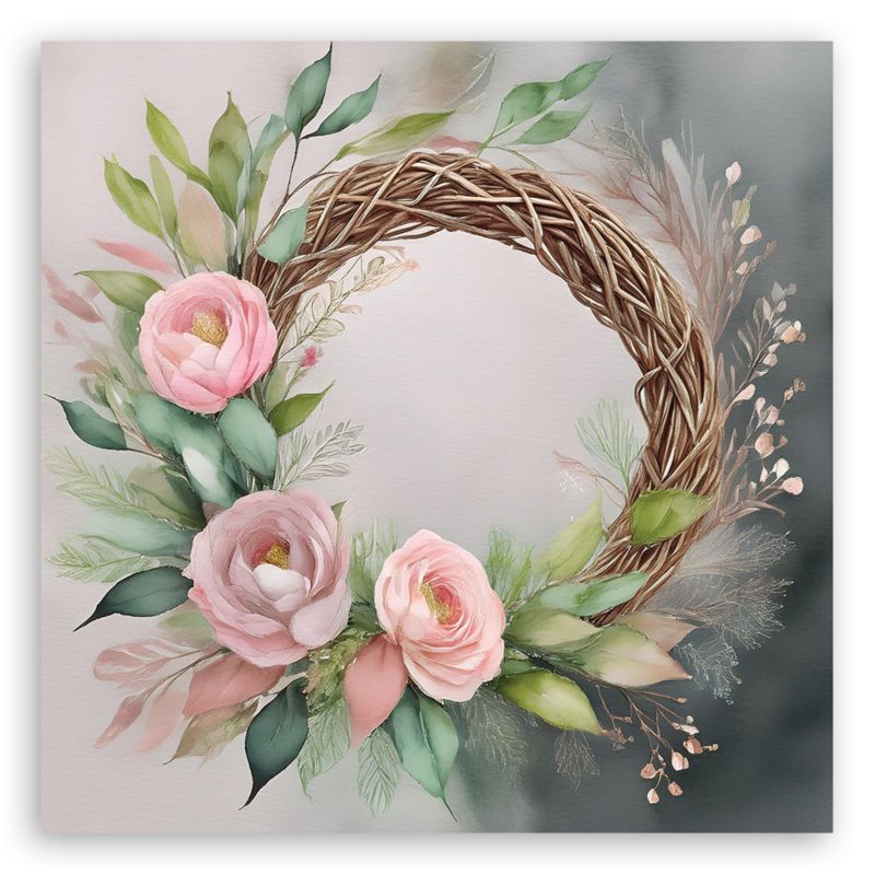Obraz do salonu Feeby Różowe Kwiaty Abstrakcyjne 60x60 cm 1szt