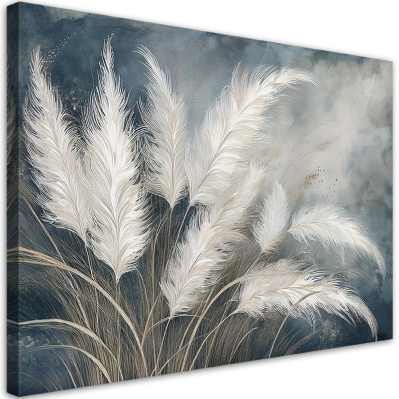 Obraz do salonu Feeby Trawa Pampasowa Botanika Szary 100x70 cm 1szt