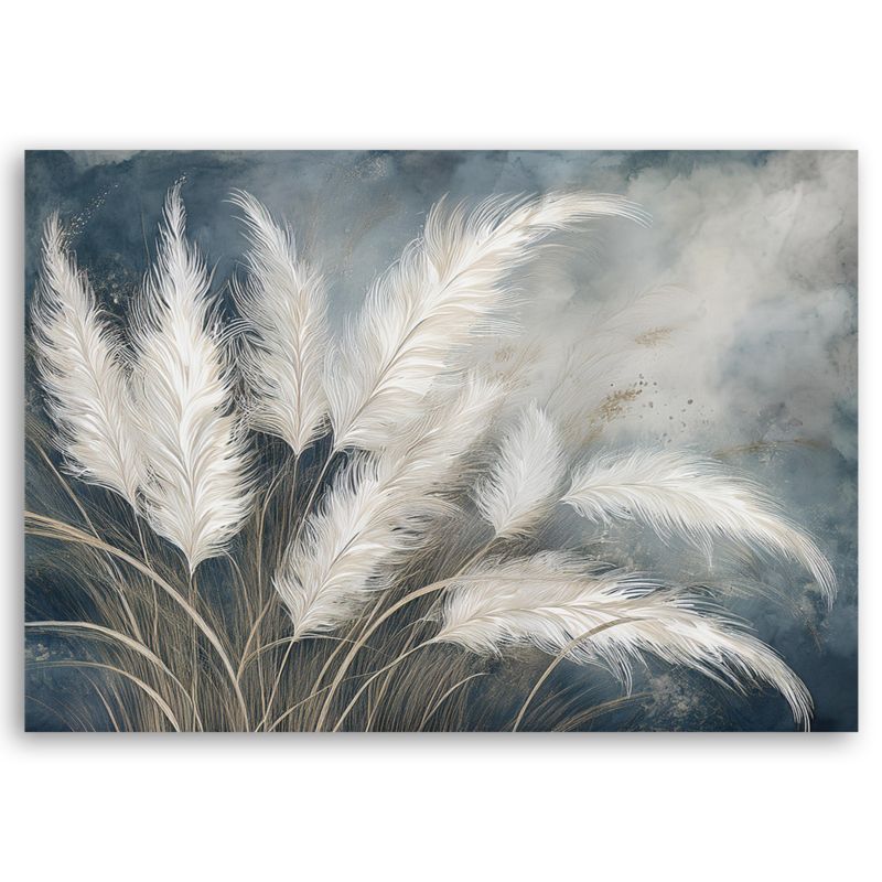 Obraz do salonu Feeby Trawa Pampasowa Botanika Szary 100x70 cm 1szt
