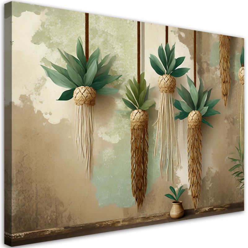 Obraz do salonu Feeby Wiszące Rośliny Boho w beżu 120x80 cm 1szt