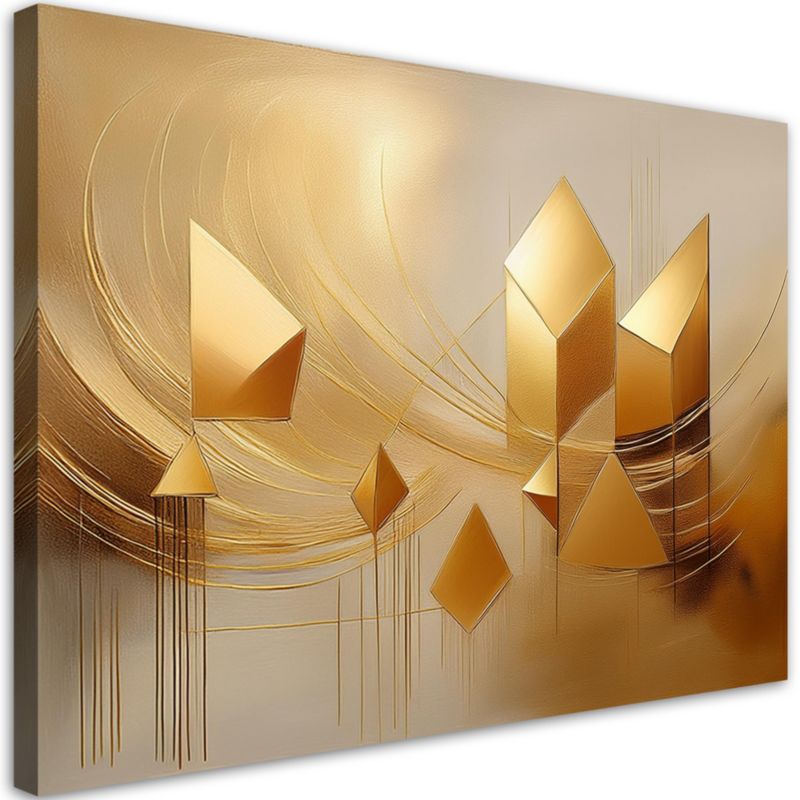 Obraz do salonu Feeby Złota Abstrakcja Glamour 120x80 cm 1szt