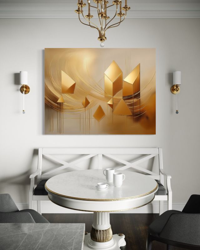 Obraz do salonu Feeby Złota Abstrakcja Glamour 120x80 cm 1szt