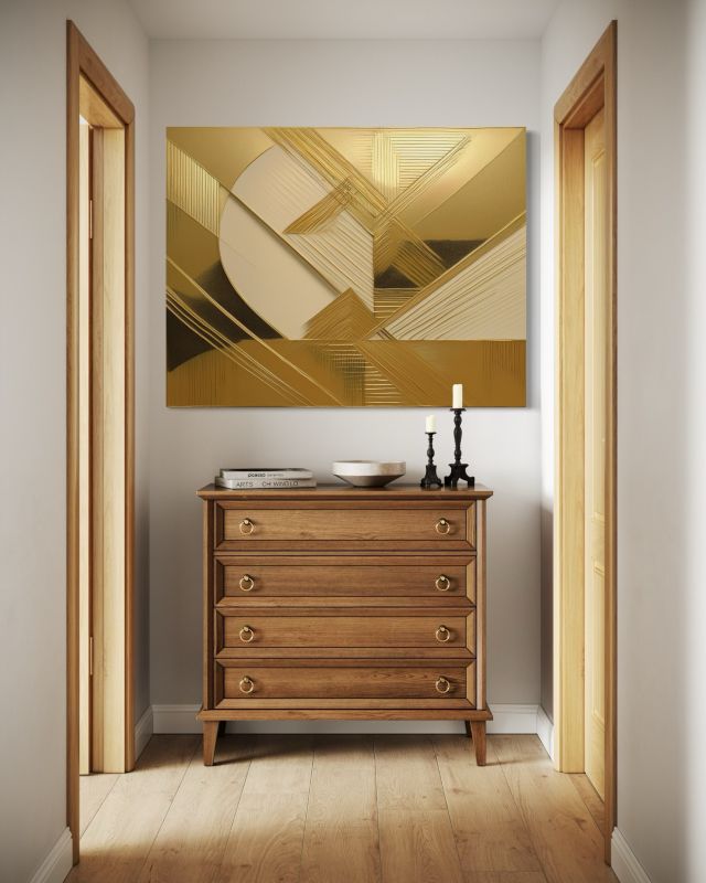 Obraz do salonu Feeby Złota Abstrakcja Glamour Loft 120x80 cm 1szt