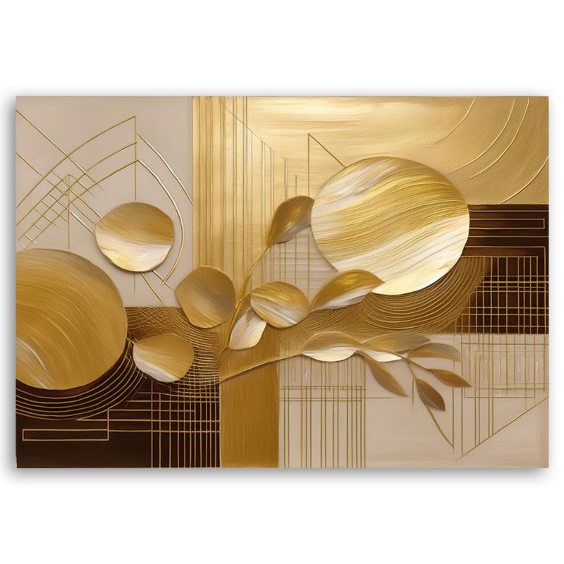 Obraz do salonu Feeby Złoty Glamour Abstrakcja 100x70 cm 1szt