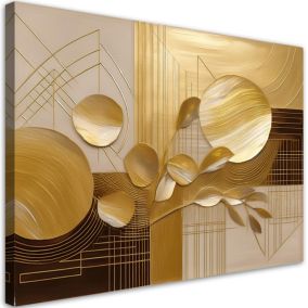 Obraz do salonu Feeby Złoty Glamour Abstrakcja 60x40 cm 1szt