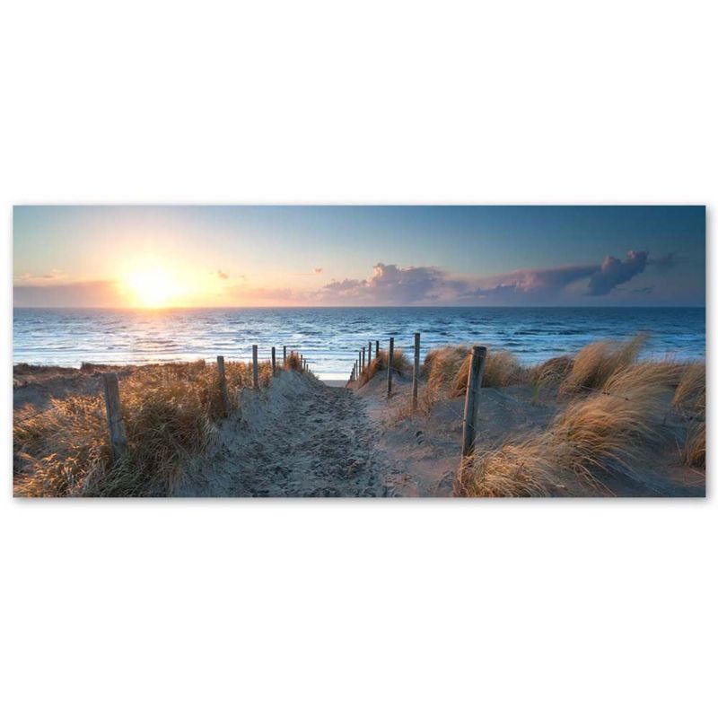 Obraz do salonu Feeby Zachód Słońca na plaży Niebieski 150x50cm 1szt