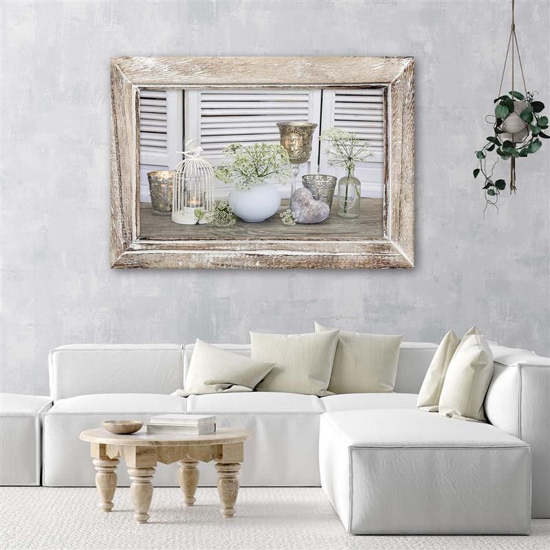 Obraz do salonu kuchni Feeby Martwa Natura Shabby chic Beżowy 100x70cm 1szt
