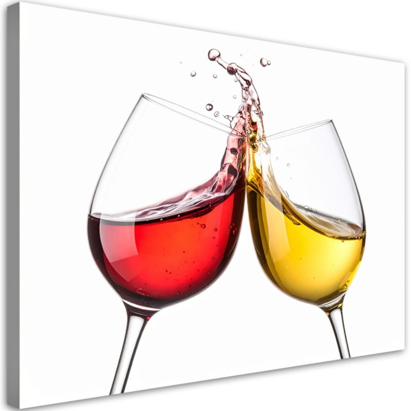 Obraz do salonu kuchni jadalni  Feeby Biale i czerwone wino 90x60cm  1szt