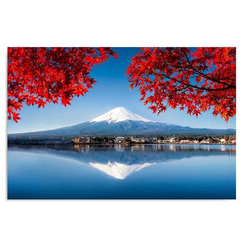 Obraz do salonu na ścianę Feeby Góra Fudżi Japonia Czerwony 120x80cm 1szt