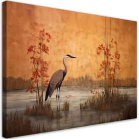 Obraz do salonu na ścianę Feeby Orientalny Żuraw Jezioro 120x80cm 1szt