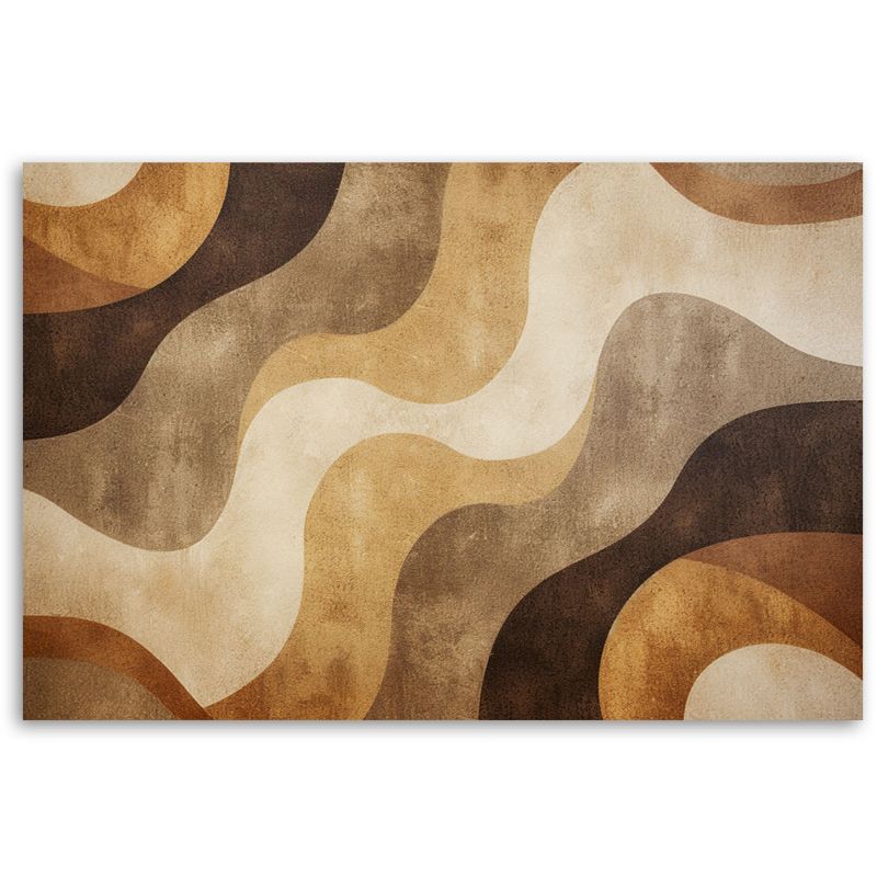 Obraz do salonu nowoczesny Feeby Abstrakcja w stylu Boho Beżowy 90x60cm 1szt