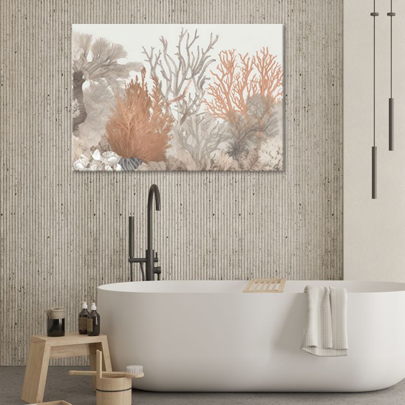 Obraz do salonu nowoczesny Feeby Beżowy Boho Rośliny Morskie 120x80cm 1szt