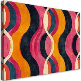 Obraz do salonu nowoczesny Feeby Kolorowa Abstrakcja Vintage 90x60cm 1szt