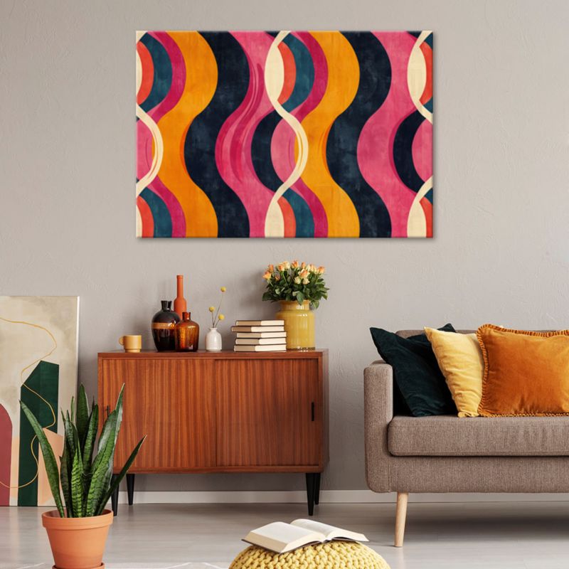 Obraz do salonu nowoczesny Feeby Kolorowa Abstrakcja Vintage 90x60cm 1szt