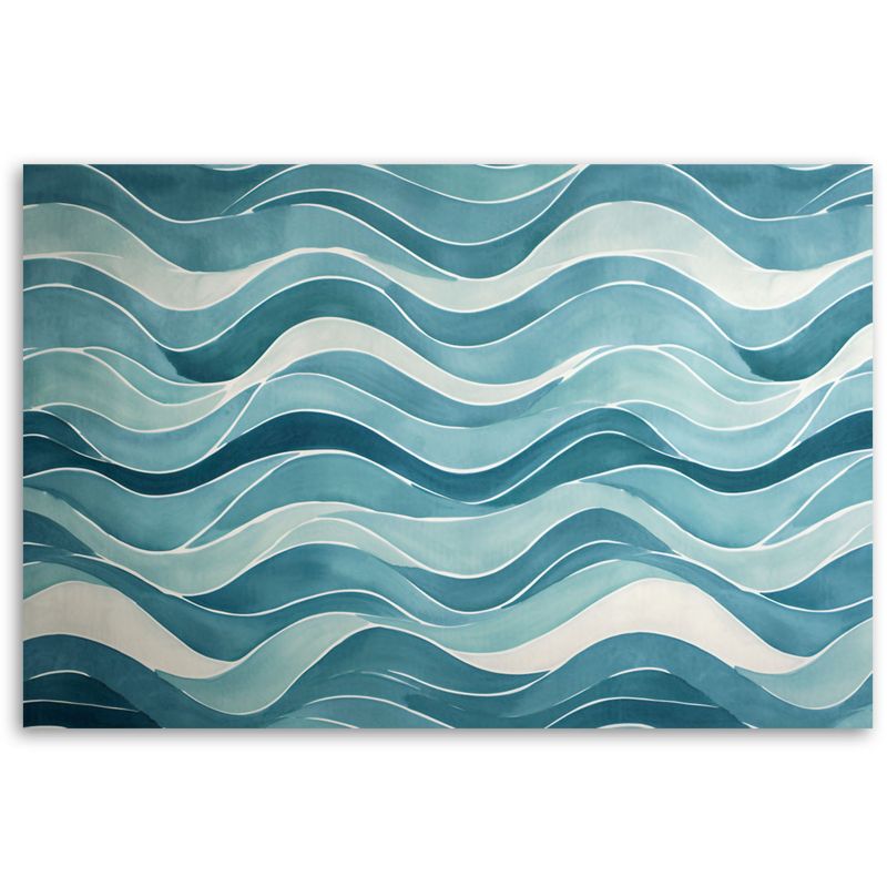 Obraz do salonu nowoczesny Feeby Niebieska Abstrakcja Retro 100x70cm 1szt