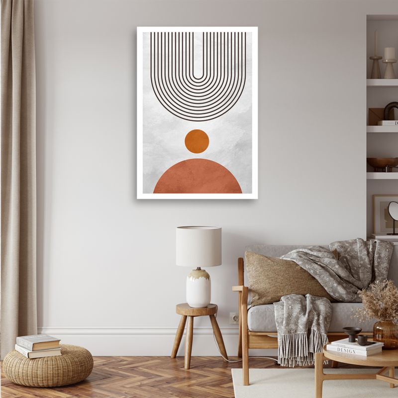 Obraz do salonu nowoczesny Feeby Łuki Okręgi Boho Szary 60x90cm 1szt