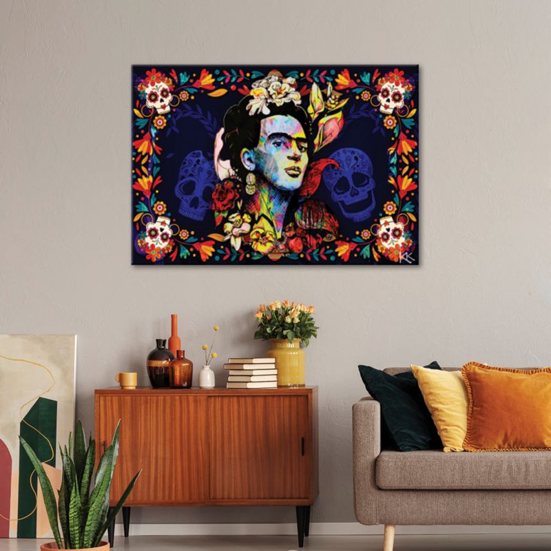 Obraz do salonu pokoju Feeby Los Muertos Frida Kahlo 90x60 cm 1szt
