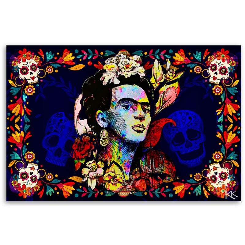 Obraz do salonu pokoju Feeby Los Muertos Frida Kahlo 90x60 cm 1szt