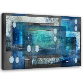 Obraz do salonu pokoju Feeby Niebieska Abstrakcja 3D 90x60cm 1szt