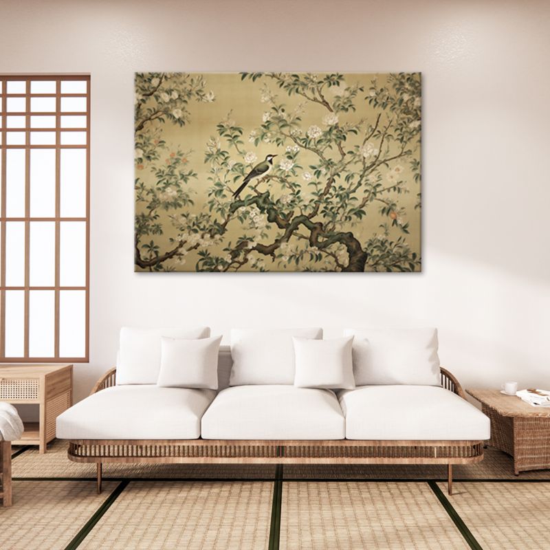 Obraz do salonu pokoju Feeby Ptak Abstrakcja Chinoiserie 60x40cm 1szt