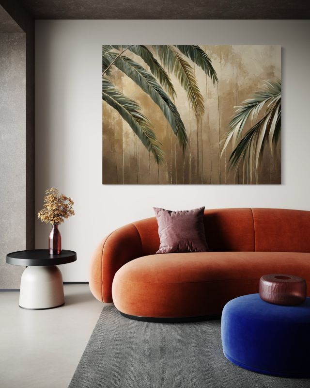 Obraz do salonu pokoju Feeby Tropikalne Palmy 100x70 cm 1szt