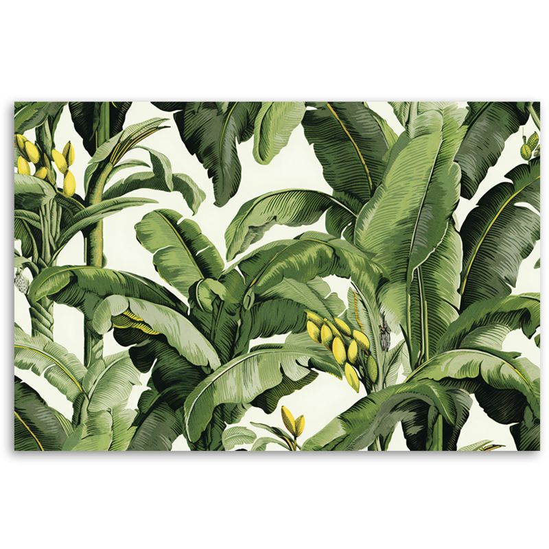 Obraz do salonu pokoju Feeby Zielone Liście bananowca 90x60cm 1szt