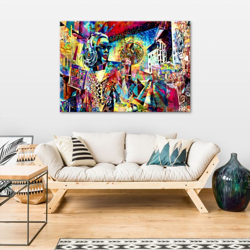 Obraz do salonu pokoju nowoczesny Feeby Kobieta Abstrakcja Kolorowa 120x80cm 1szt