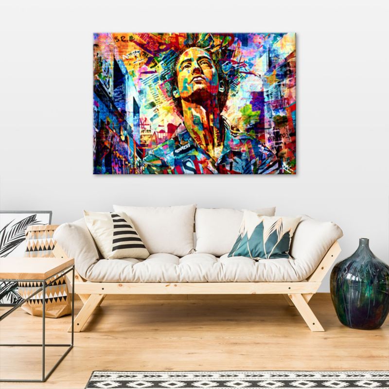 Obraz do salonu pokoju nowoczesny Feeby Mężczyzna Kolorowa Abstrakcja 100x70cm 1szt
