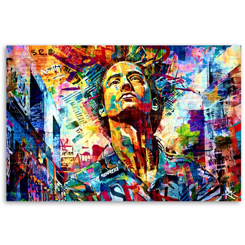 Obraz do salonu pokoju nowoczesny Feeby Mężczyzna Kolorowa Abstrakcja 100x70cm 1szt