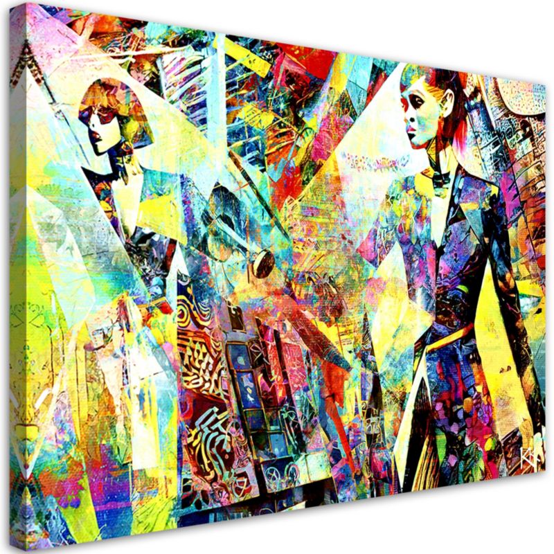 Obraz do salonu pokoju nowoczesny Feeby Modna Kobieta Glamour Kolorowy 120x80cm 1szt