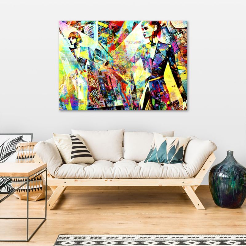 Obraz do salonu pokoju nowoczesny Feeby Modna Kobieta Glamour Kolorowy 120x80cm 1szt