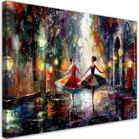 Obraz do salonu pokoju nowoczesny Feeby Tańczące Baletnice Kolorowy 100x70cm 1szt