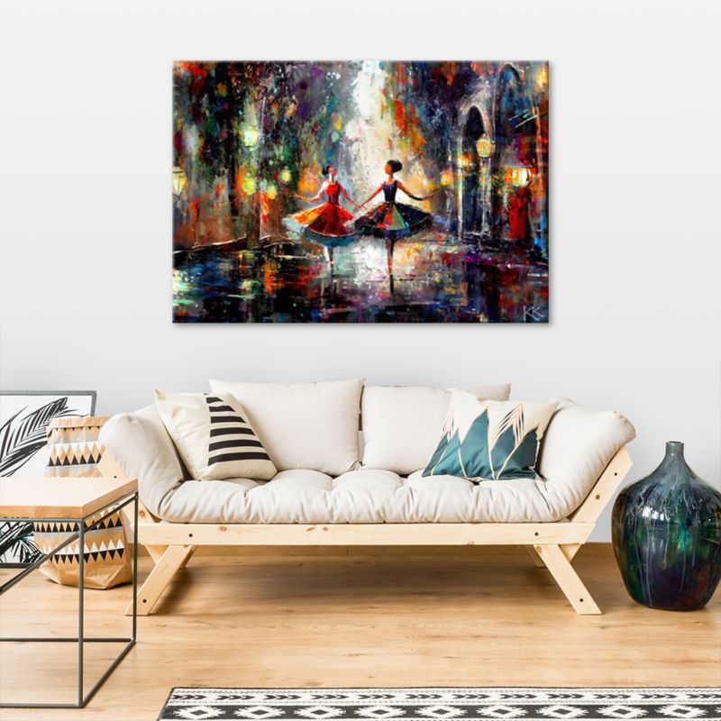 Obraz do salonu pokoju nowoczesny Feeby Tańczące Baletnice Kolorowy 100x70cm 1szt