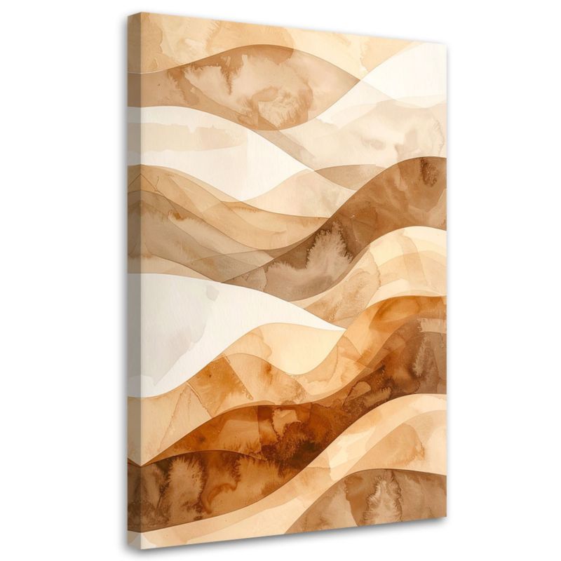 Obraz do salonu sypialni biura loftu  Feeby Abstrakcyjne fale pastelowy beżowy 40x60cm  1szt