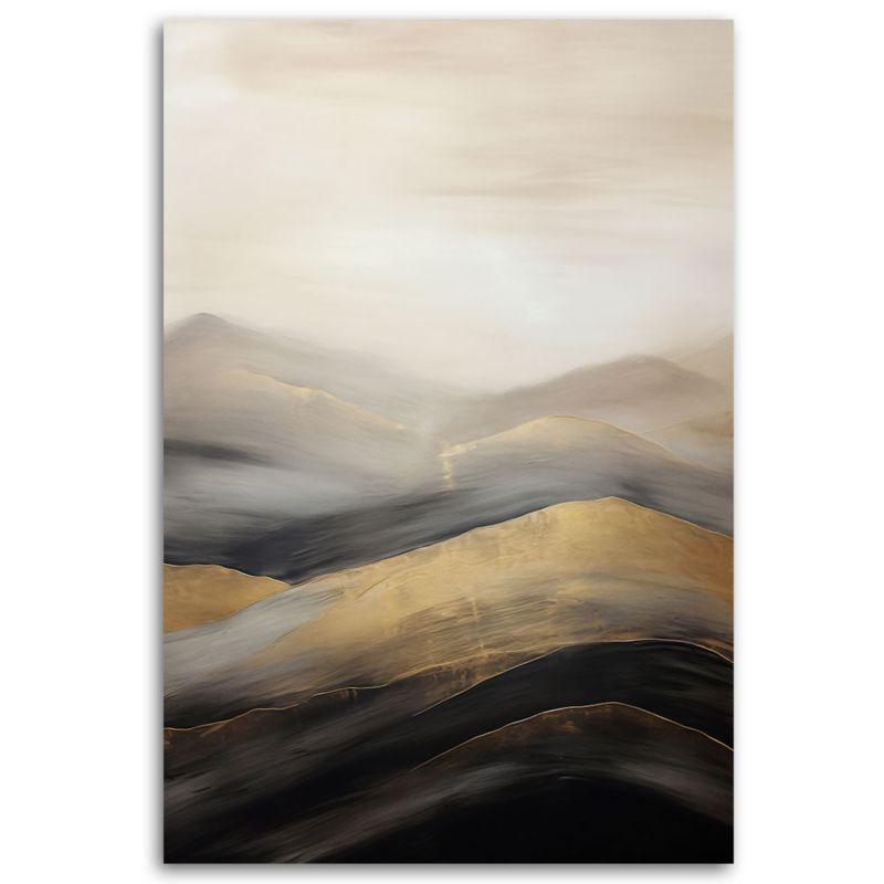 Obraz do salonu sypialni Feeby Abstrakcja Beżowe Góry Boho 40x60cm 1szt