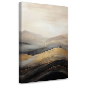 Obraz do salonu sypialni Feeby Abstrakcja Beżowe Góry Boho 60x90cm 1szt
