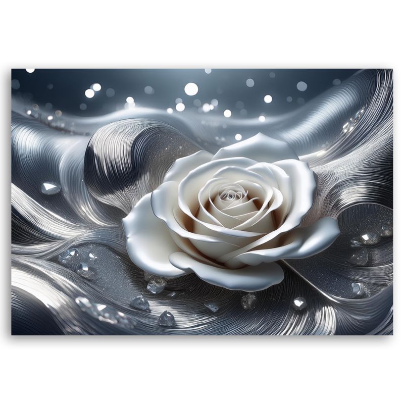 Obraz do salonu sypialni Feeby Abstrakcja Kwiaty Róża 60x40 cm 1szt