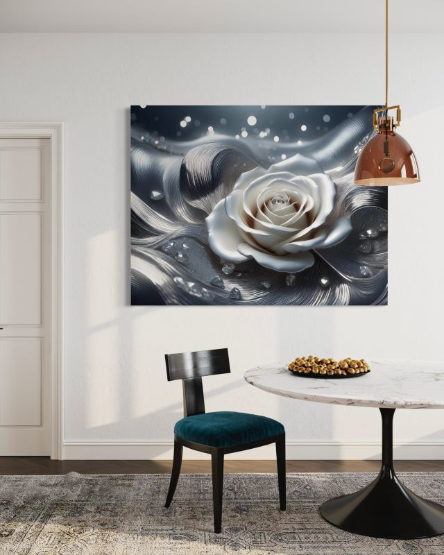 Obraz do salonu sypialni Feeby Abstrakcja Kwiaty Róża 90x60 cm 1szt