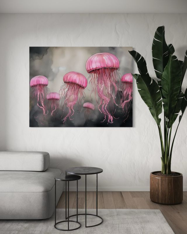 Obraz do salonu sypialni Feeby Abstrakcja Meduzy Morskiej 60x40 cm 1szt