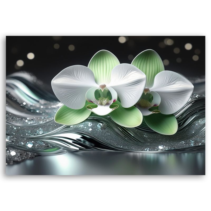 Obraz do salonu sypialni Feeby Abstrakcja Orchidea Diament 100x70 cm 1szt