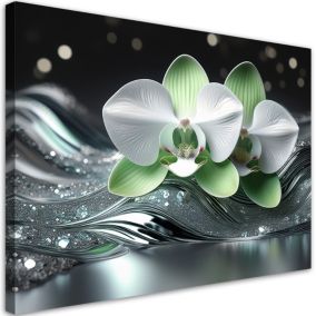 Obraz do salonu sypialni Feeby Abstrakcja Orchidea Diament 90x60 cm 1szt
