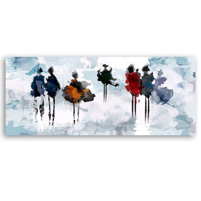Obraz do salonu sypialni Feeby Abstrakcyjne Kobiety Niebieski 120x40cm 1szt