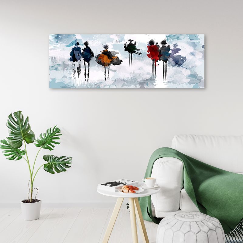 Obraz do salonu sypialni Feeby Abstrakcyjne Kobiety Niebieski 120x40cm 1szt