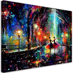 Obraz do salonu sypialni Feeby Baletnice Muzyka Taniec Kolorowy 100x70cm 1szt