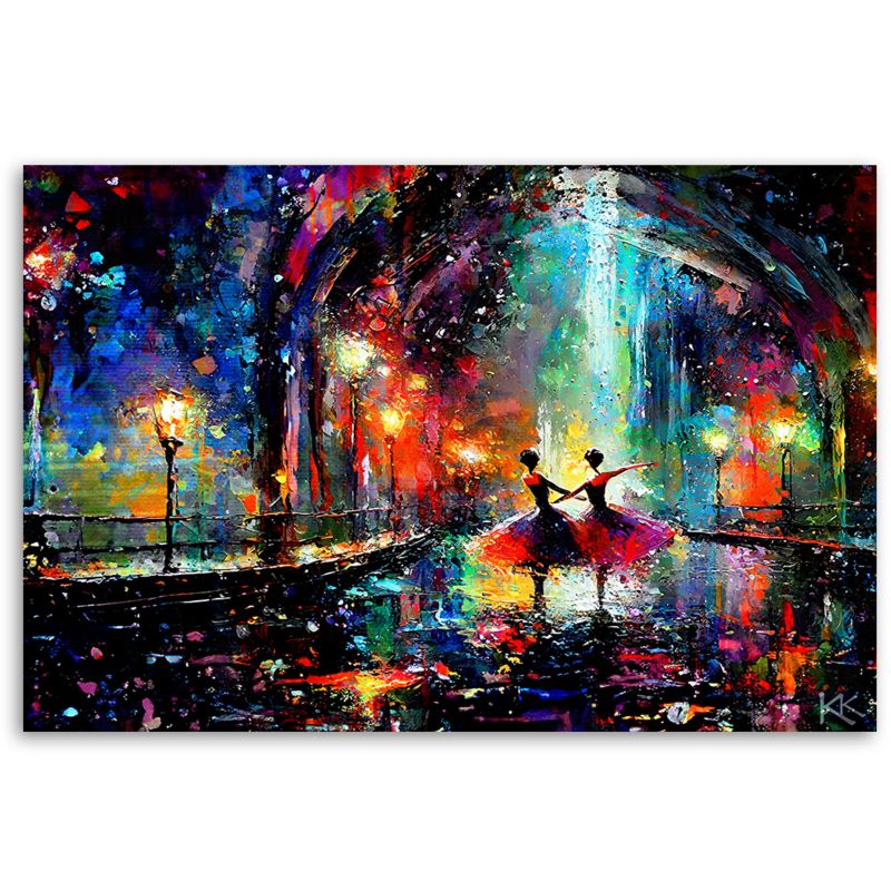 Obraz do salonu sypialni Feeby Baletnice Muzyka Taniec Kolorowy 120x80cm 1szt