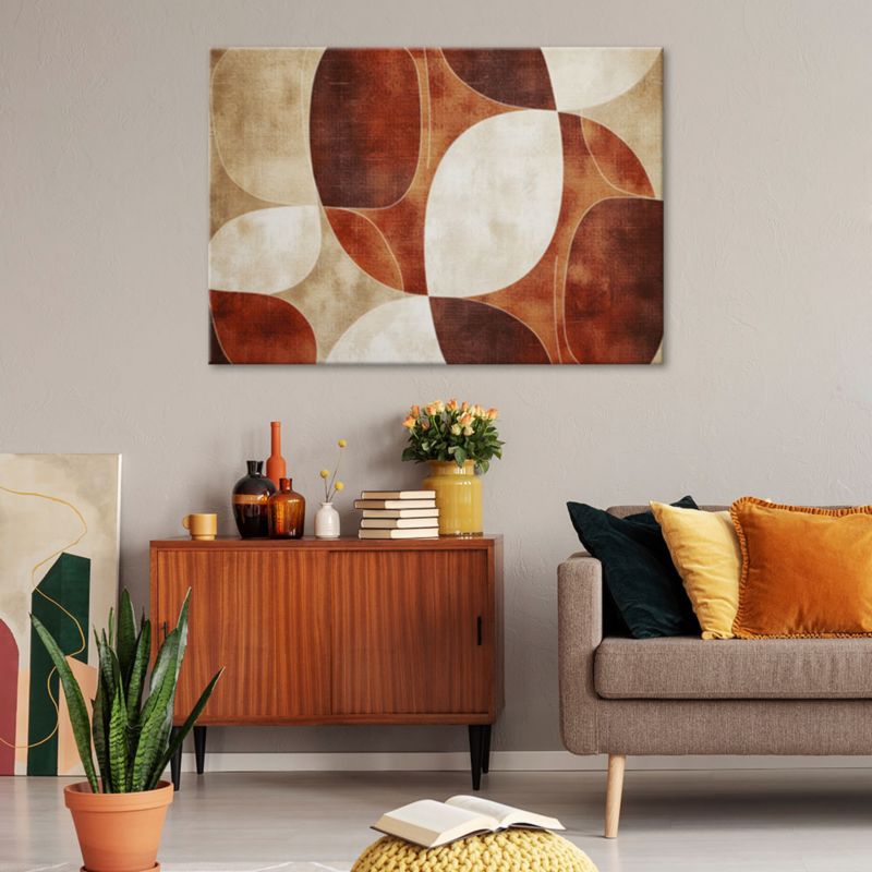 Obraz do salonu sypialni Feeby Beżowa Abstrakcja Vintage 100x70cm 1szt