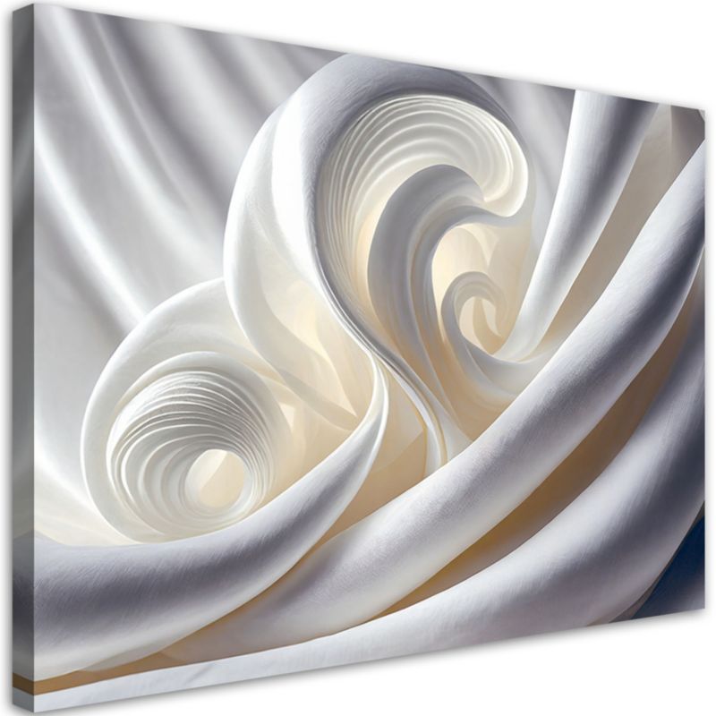 Obraz do salonu sypialni Feeby Biała Abstrakcja efekt 3D 90x60 cm 1szt