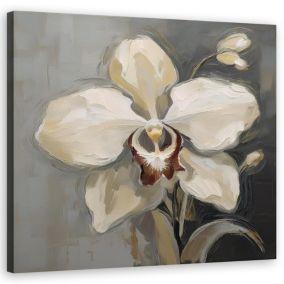 Obraz do salonu sypialni Feeby Biała Malowana Orchidea 40x40 cm 1szt